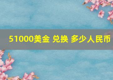 51000美金 兑换 多少人民币